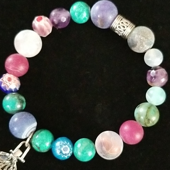 NWT Boho Beaded Diffuser Stretch Bracelet - Picture 3 of 16